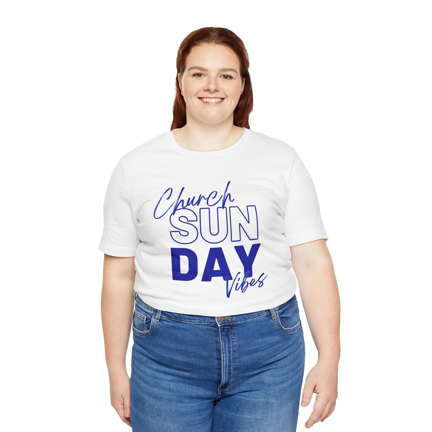 Sunday Church Vibes Tee — "Church SUN DAY Vibes" Graphic T-Shirt
