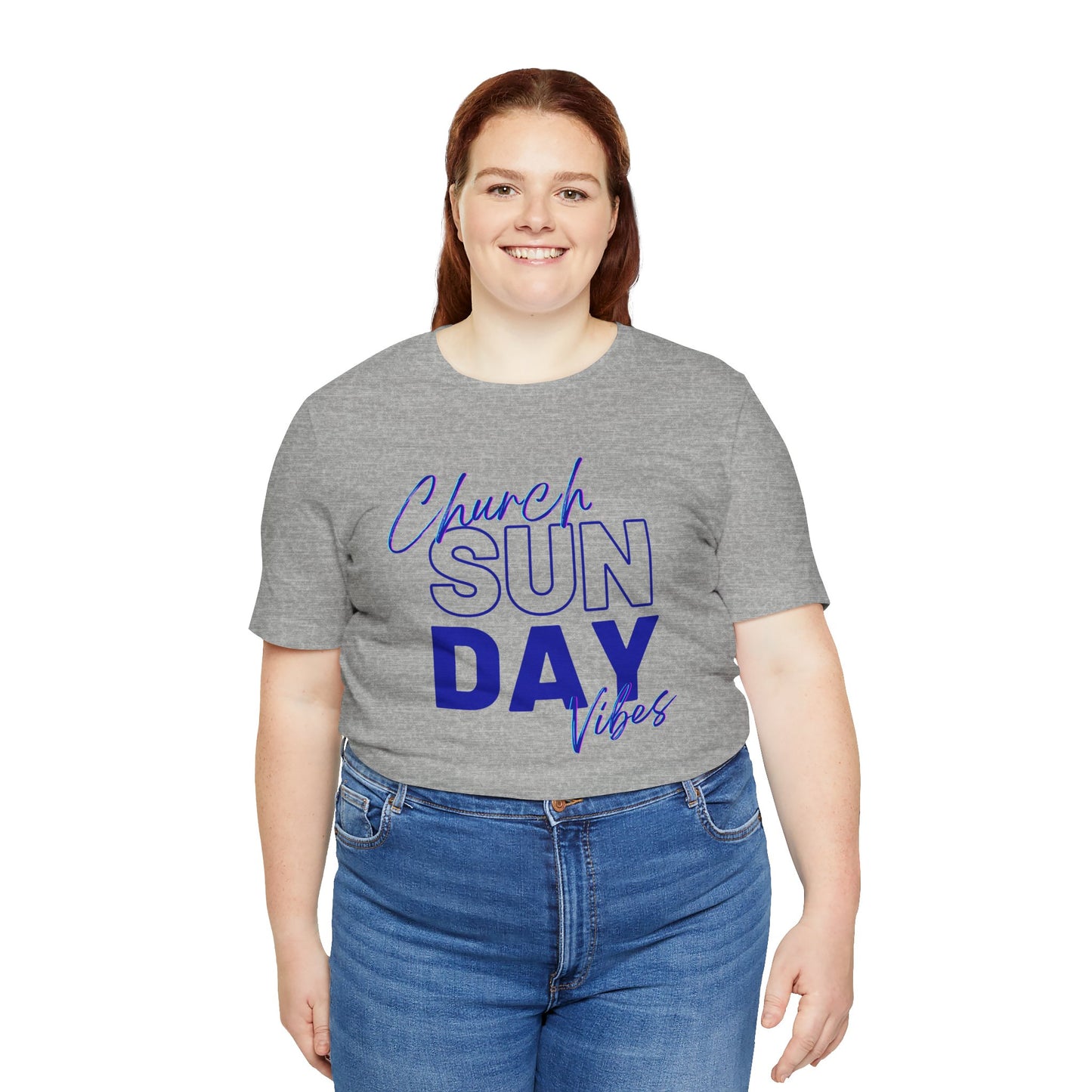 Sunday Church Vibes Tee — "Church SUN DAY Vibes" Graphic T-Shirt
