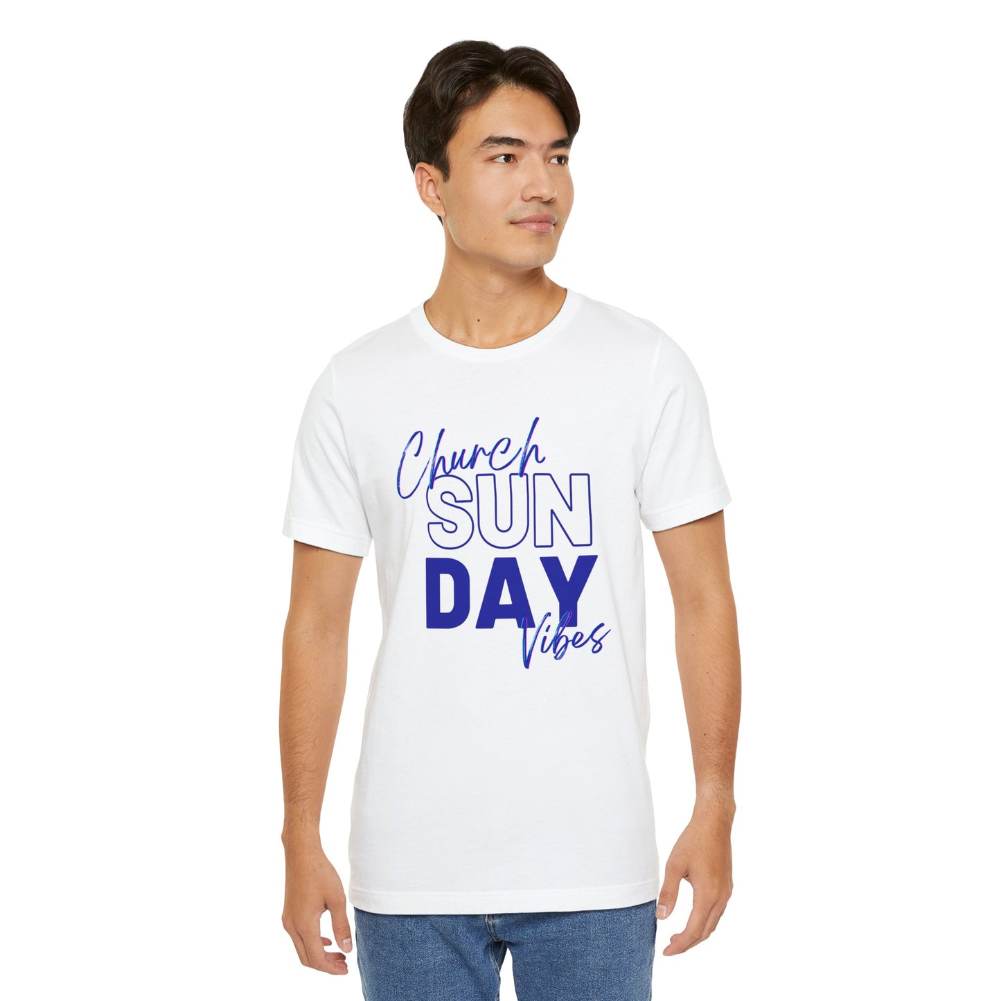 Sunday Church Vibes Tee — "Church SUN DAY Vibes" Graphic T-Shirt