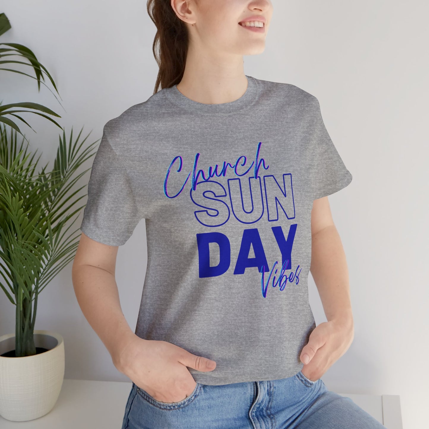 Sunday Church Vibes Tee — "Church SUN DAY Vibes" Graphic T-Shirt