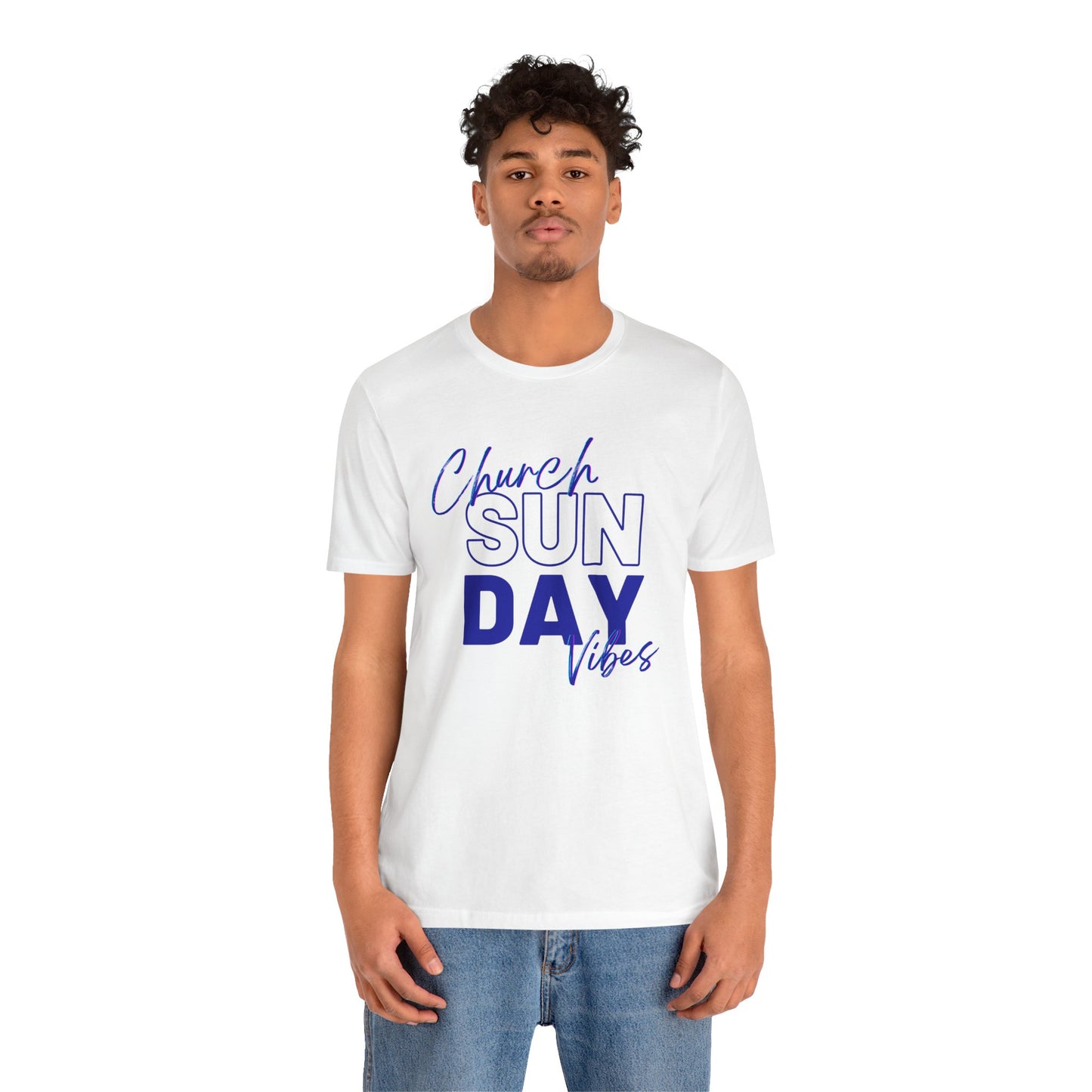 Sunday Church Vibes Tee — "Church SUN DAY Vibes" Graphic T-Shirt