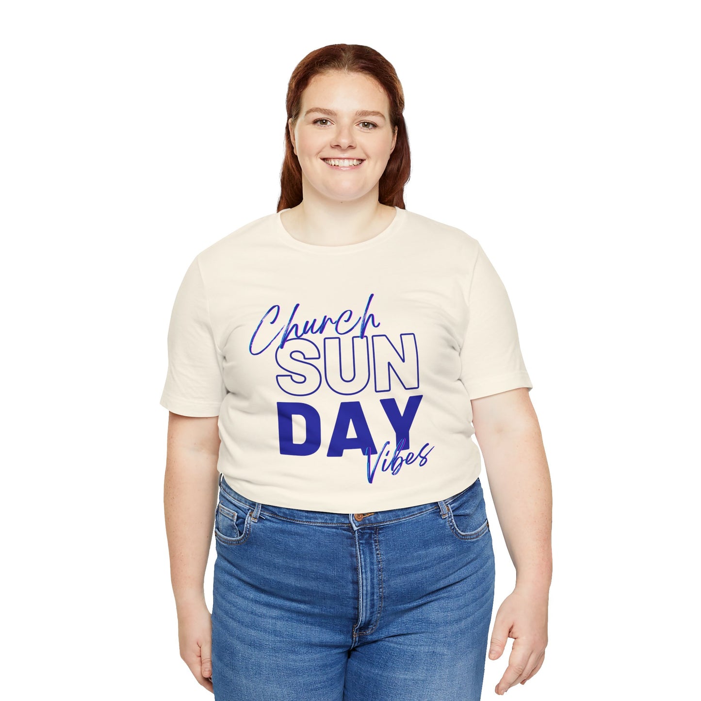 Sunday Church Vibes Tee — "Church SUN DAY Vibes" Graphic T-Shirt