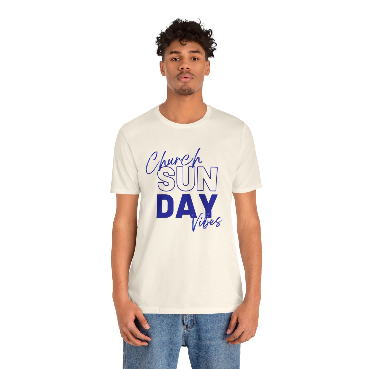 Sunday Church Vibes Tee — "Church SUN DAY Vibes" Graphic T-Shirt