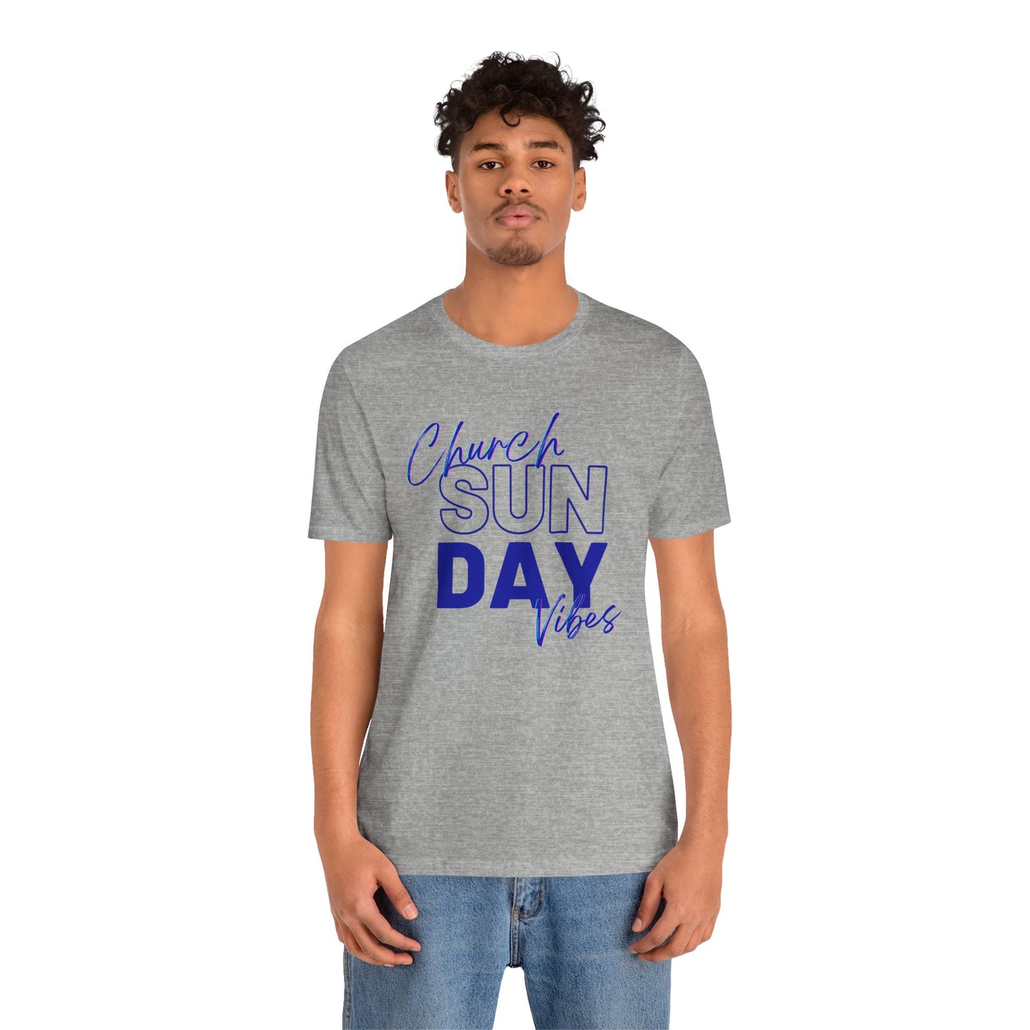 Sunday Church Vibes Tee — "Church SUN DAY Vibes" Graphic T-Shirt