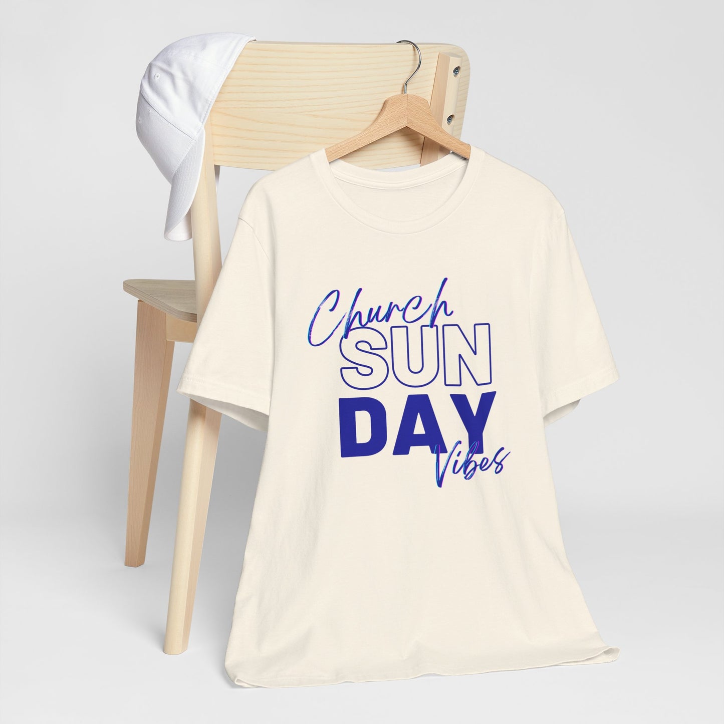 Sunday Church Vibes Tee — "Church SUN DAY Vibes" Graphic T-Shirt