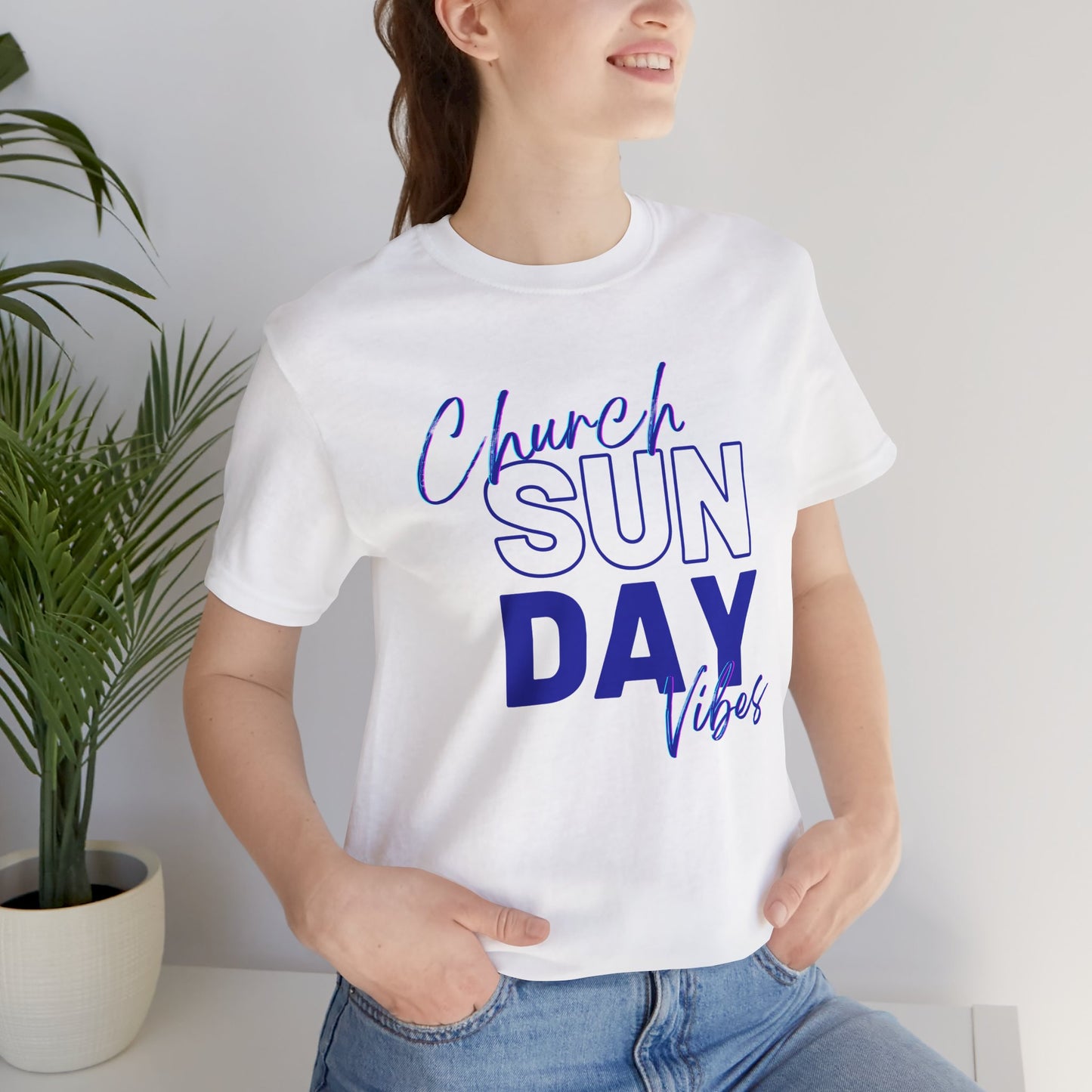Sunday Church Vibes Tee — "Church SUN DAY Vibes" Graphic T-Shirt