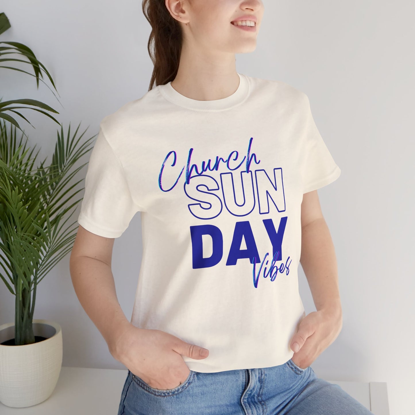 Sunday Church Vibes Tee — "Church SUN DAY Vibes" Graphic T-Shirt